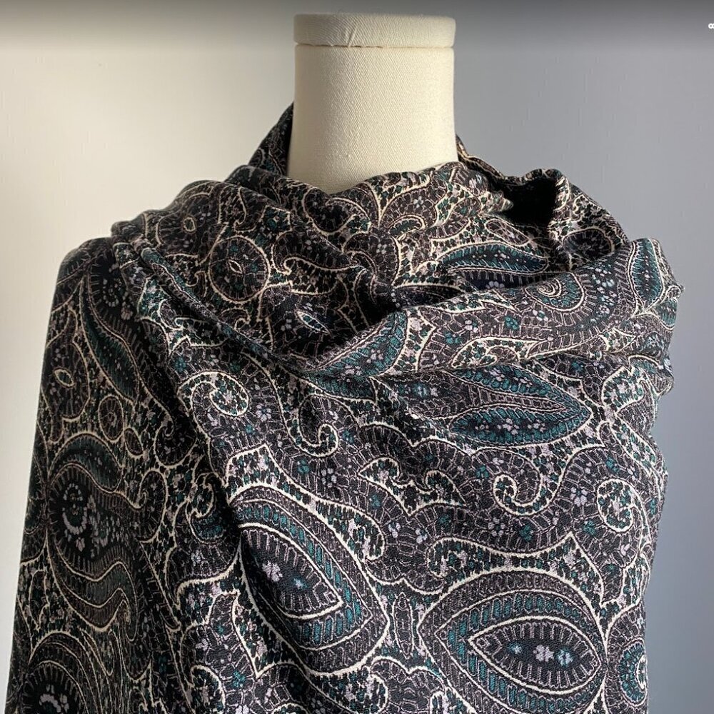 NWT Ella Moss Paisley Wrap Scarf Shawl Large Double-Sided